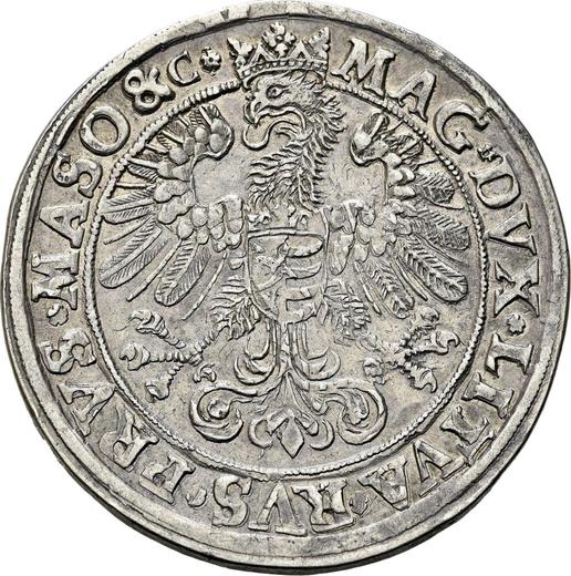 Rewers monety - Talar 1580 Data obok portretu - cena srebrnej monety - Polska, Stefan Batory