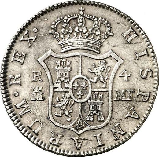 Реверс монеты - 4 реала 1794 года M MF - цена серебряной монеты - Испания, Карл IV