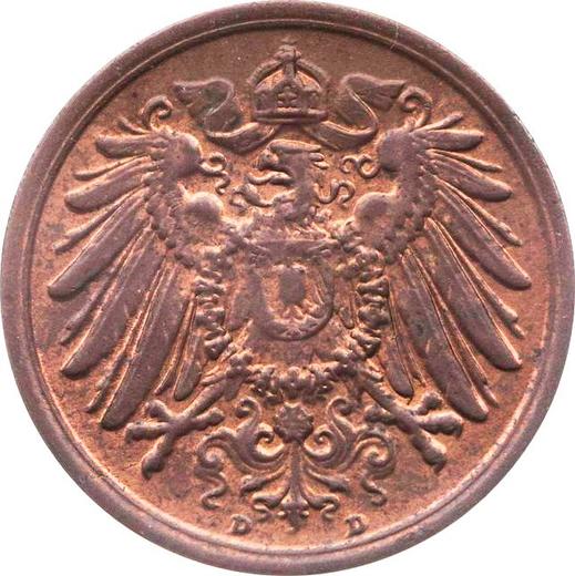 Reverse 2 Pfennig 1916 D "Type 1904-1916" -  Coin Value - Germany, German Empire