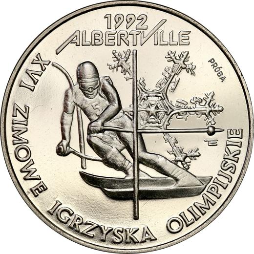 Reverse Pattern 200000 Zlotych 1991 MW ET "XVI Winter Olympic Games - Albertville 1992" Nickel -  Coin Value - Poland, III Republic before denomination