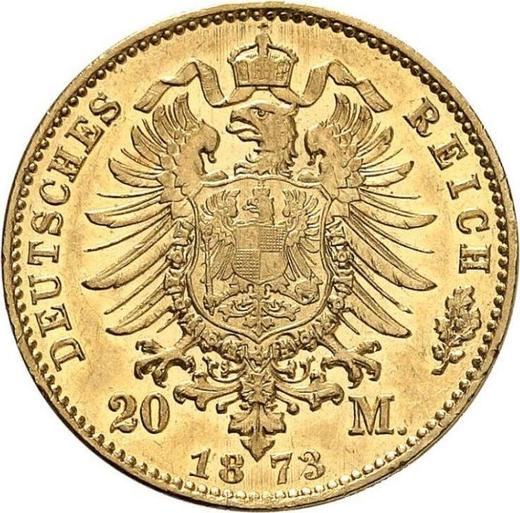Реверс монеты - 20 марок 1873 года H "Гессен" - цена золотой монеты - Германия, Германская Империя