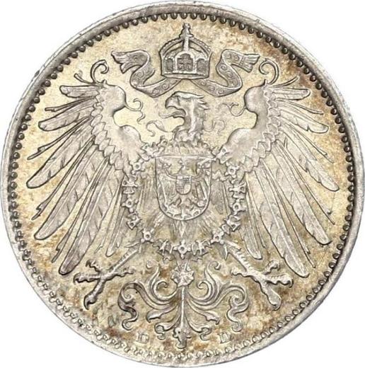 Reverso 1 marco 1893 D "Tipo 1891-1916" - valor de la moneda de plata - Alemania, Imperio alemán