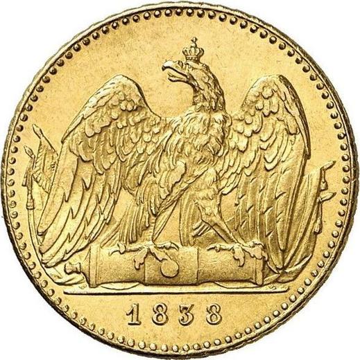 Реверс монеты - Фридрихсдор 1838 года A - цена золотой монеты - Пруссия, Фридрих Вильгельм III