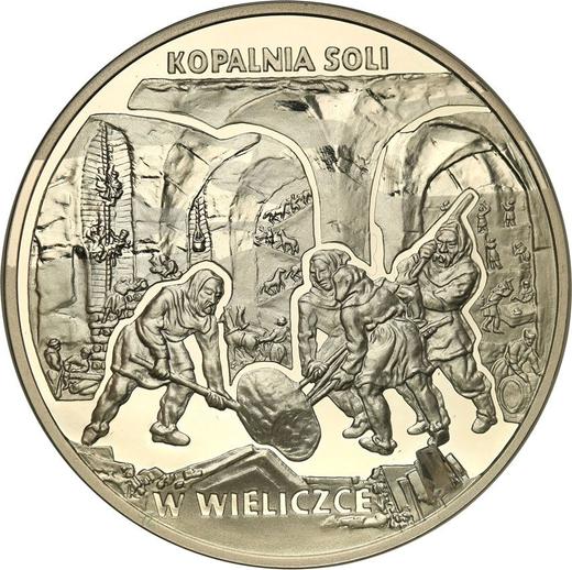 Reverso 20 eslotis 2001 MW RK "Minas de sal de Wieliczka" - valor de la moneda de plata - Polonia, República moderna