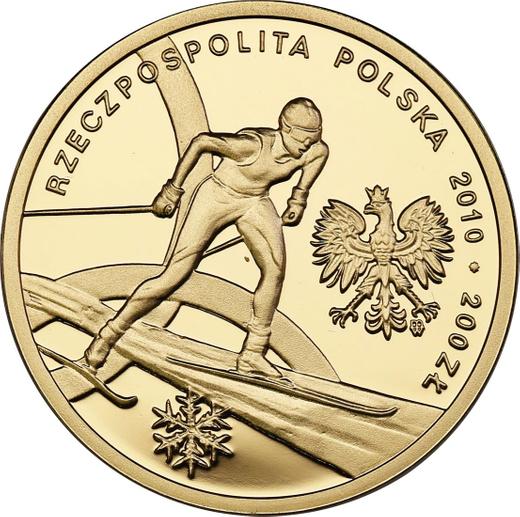 Anverso 200 eslotis 2010 MW ET "Selección olímpica de Polonia - Vancouver 2010" - valor de la moneda de oro - Polonia, República moderna