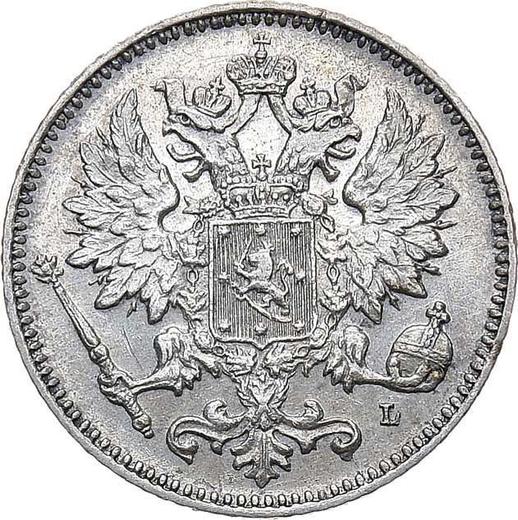 Аверс монеты - 25 пенни 1902 года L - цена серебряной монеты - Финляндия, Великое княжество
