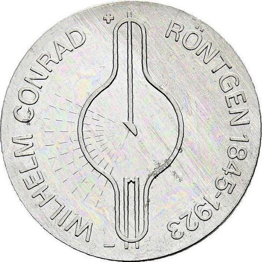 Аверс монеты - 5 марок 1970 года "Рентген" Алюминий Односторонний оттиск - цена  монеты - Германия, ГДР