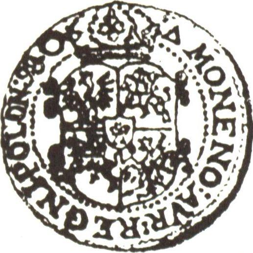 Rewers monety - Dukat 1598 "Typ 1592-1598" - cena złotej monety - Polska, Zygmunt III