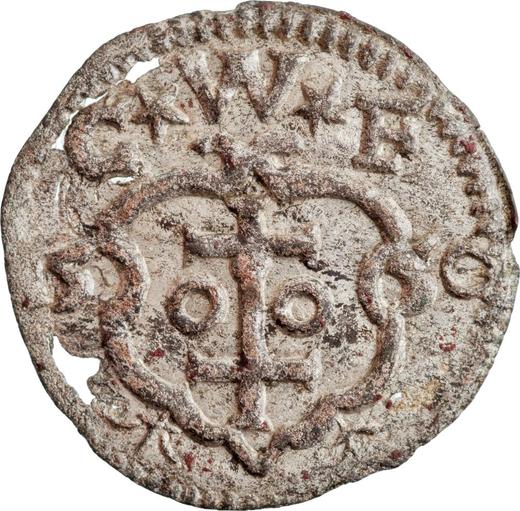 Rewers monety - Denar 1550 CWF "Wschowa" - cena srebrnej monety - Polska, Zygmunt II August
