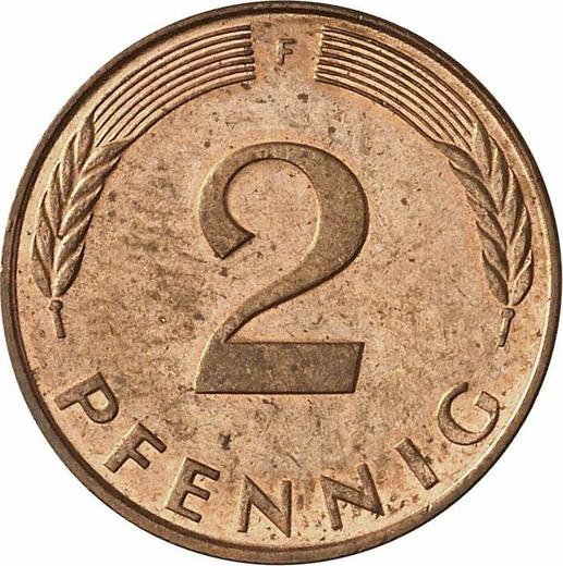 Аверс монеты - 2 пфеннига 1990 года F - цена  монеты - Германия, ФРГ