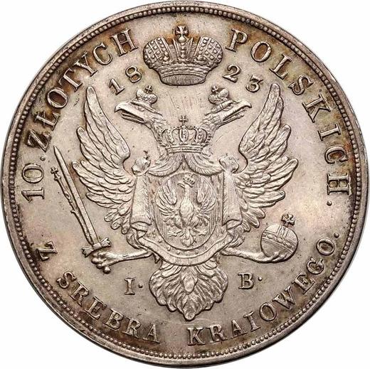 Reverso 10 eslotis 1823 IB - valor de la moneda de plata - Polonia, Zarato de Polonia