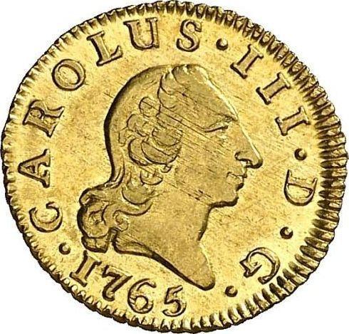 Obverse 1/2 Escudo 1765 M PJ - Gold Coin Value - Spain, Charles III