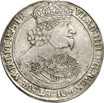 Аверс монеты - Талер 1640 года GR "Гданьск" - цена серебряной монеты - Польша, Владислав IV