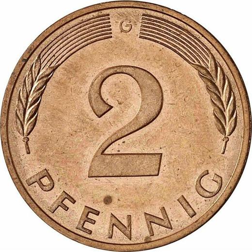 Obverse 2 Pfennig 1984 G -  Coin Value - Germany, FRG