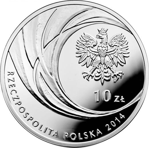 Anverso 10 eslotis 2014 MW "Canonización de Juan Pablo II" - valor de la moneda de plata - Polonia, República moderna