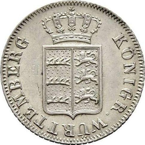 Anverso 6 Kreuzers 1839 - valor de la moneda de plata - Wurtemberg, Guillermo I