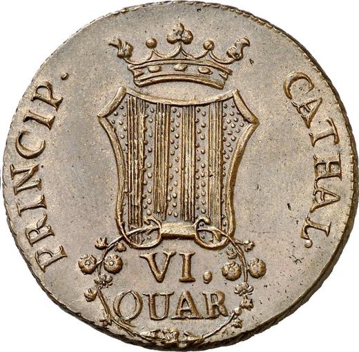 Reverso 6 cuartos 1810 "Cataluña" - valor de la moneda  - España, Fernando VII