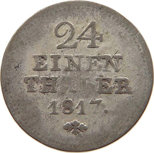 Reverse 1/24 Thaler 1817 - Silver Coin Value - Hesse-Cassel, William I