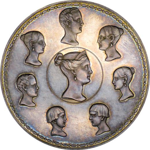 Reverso 1 1/2 rublo - 10 eslotis 1836 Р.П. УТКИНЪ "Familia" - valor de la moneda de plata - Rusia, Nicolás I