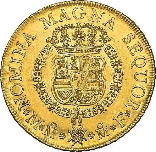Реверс монеты - 8 эскудо 1752 года Mo MF - цена золотой монеты - Мексика, Фердинанд VI