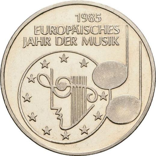 Аверс монеты - 5 марок 1985 года F "Год музыки" - цена  монеты - Германия, ФРГ