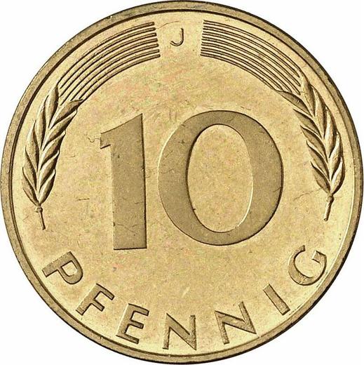 Аверс монеты - 10 пфеннигов 1974 года J - цена  монеты - Германия, ФРГ