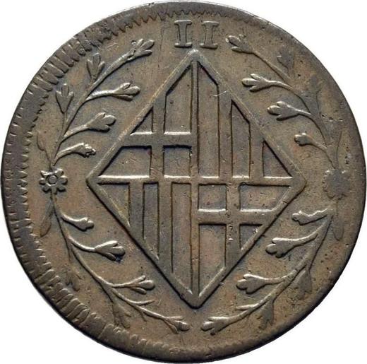 Аверс монеты - 2 куарто 1813 года - цена  монеты - Испания, Жозеф Бонапарт
