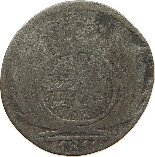 Rewers monety - 3 krajcary 1811 - cena srebrnej monety - Wirtembergia, Fryderyk I