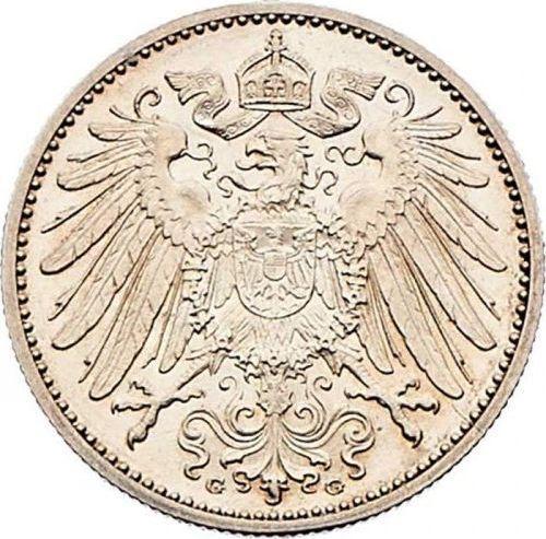 Reverso 1 marco 1910 G "Tipo 1891-1916" - valor de la moneda de plata - Alemania, Imperio alemán
