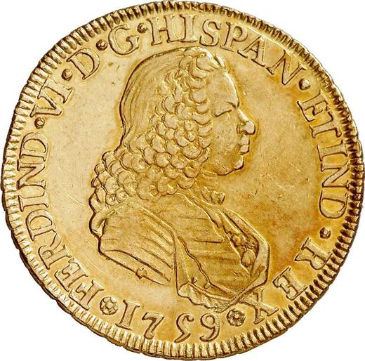 Anverso 4 escudos 1759 Mo MM - valor de la moneda de oro - México, Fernando VI