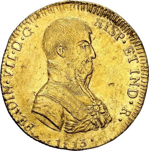 Anverso 8 escudos 1813 G MR - valor de la moneda de oro - México, Fernando VII