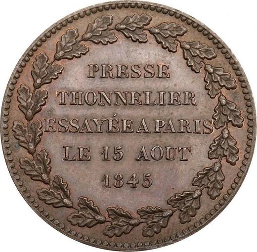 Reverse Pattern Module of Rouble 1845 "Tonnelier Press" Restrike Copper Plain edge -  Coin Value - Russia, Nicholas I
