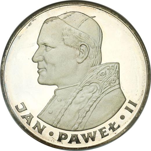 Reverso 100 eslotis 1982 CHI "JuanPablo II" - valor de la moneda de plata - Polonia, República Popular