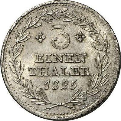 Реверс монеты - 1/3 талера 1825 года - цена серебряной монеты - Гессен-Кассель, Вильгельм II