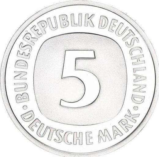 Anverso 5 marcos 2000 D - valor de la moneda  - Alemania, RFA