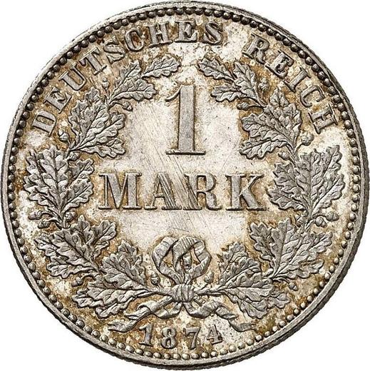 Аверс монеты - 1 марка 1874 года H "Тип 1873-1887" - цена серебряной монеты - Германия, Германская Империя