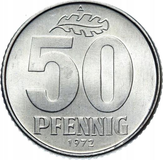 Anverso 50 Pfennige 1972 A - valor de la moneda  - Alemania, República Democrática Alemana (RDA)
