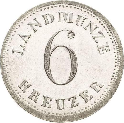 Revers 6 Kreuzer 1829 L - Silbermünze Wert - Sachsen-Meiningen, Bernhard II