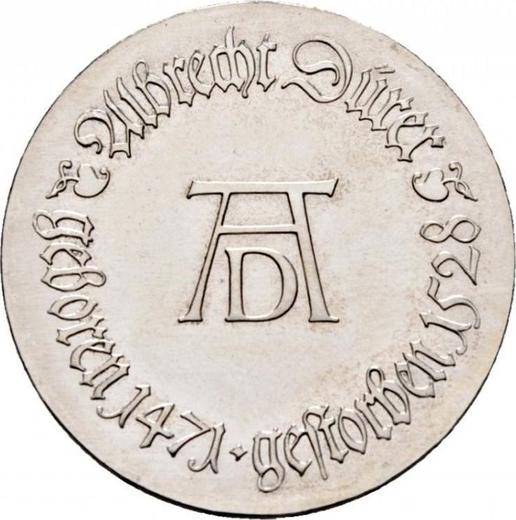 Аверс монеты - 10 марок 1971 года "Альбрехт Дюрер" - цена серебряной монеты - Германия, ГДР