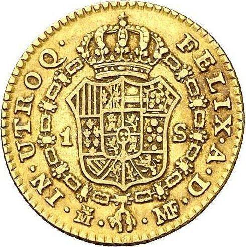 Реверс монеты - 1 эскудо 1790 года M MF - цена золотой монеты - Испания, Карл IV