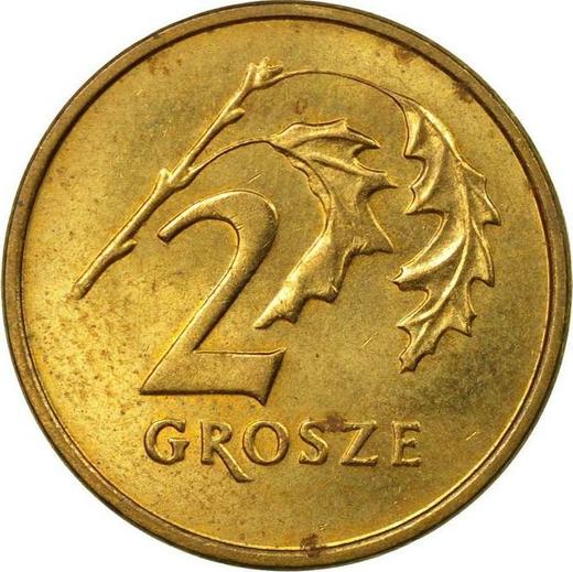 Revers 2 Grosze 2002 MW - Münze Wert - Polen, III Republik Polen nach Stückelung