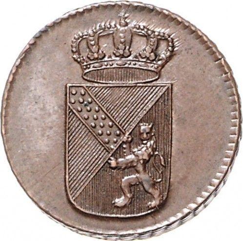 Anverso 1 Kreuzer 1808 - valor de la moneda  - Baden, Carlos Federico 