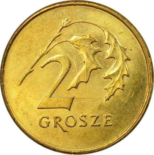 Реверс монеты - 2 гроша 2009 года MW - цена  монеты - Польша, III Республика после деноминации