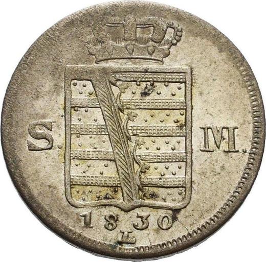 Anverso 3 kreuzers 1830 L - valor de la moneda de plata - Sajonia-Meiningen, Bernardo II
