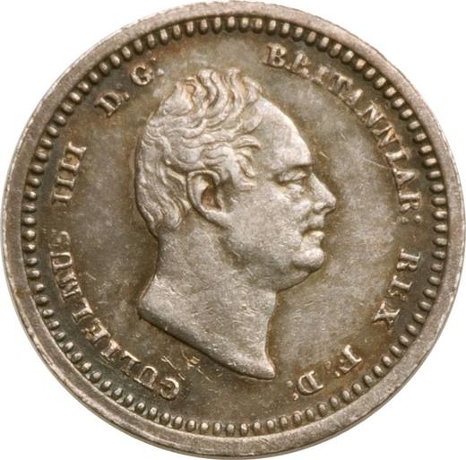 Anverso 2 peniques 1834 "Maundy" - valor de la moneda de plata - Gran Bretaña, Guillermo IV