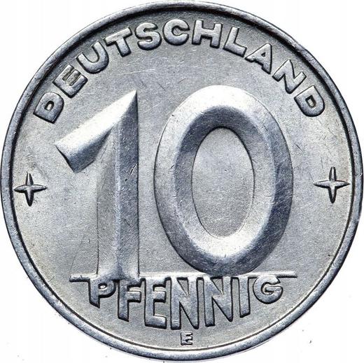Аверс монеты - 10 пфеннигов 1953 года E - цена  монеты - Германия, ГДР