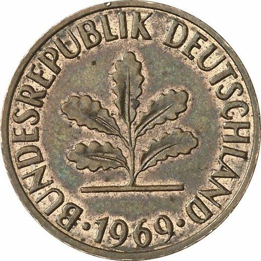 Reverse 2 Pfennig 1969 J "Type 1967-2001" -  Coin Value - Germany, FRG