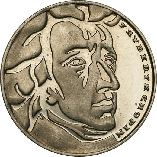 Reverso Pruebas 50 eslotis 1972 MW "Frédéric Chopin" Níquel Sin inscripción "PRÓBA" - valor de la moneda  - Polonia, República Popular