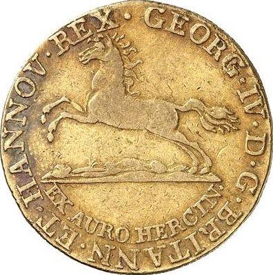 Anverso 5 táleros 1821 C - valor de la moneda de oro - Hannover, Jorge IV