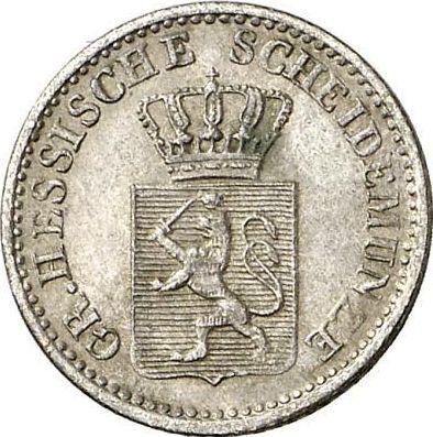 Anverso 1 Kreuzer 1858 - valor de la moneda de plata - Hesse-Darmstadt, Luis III